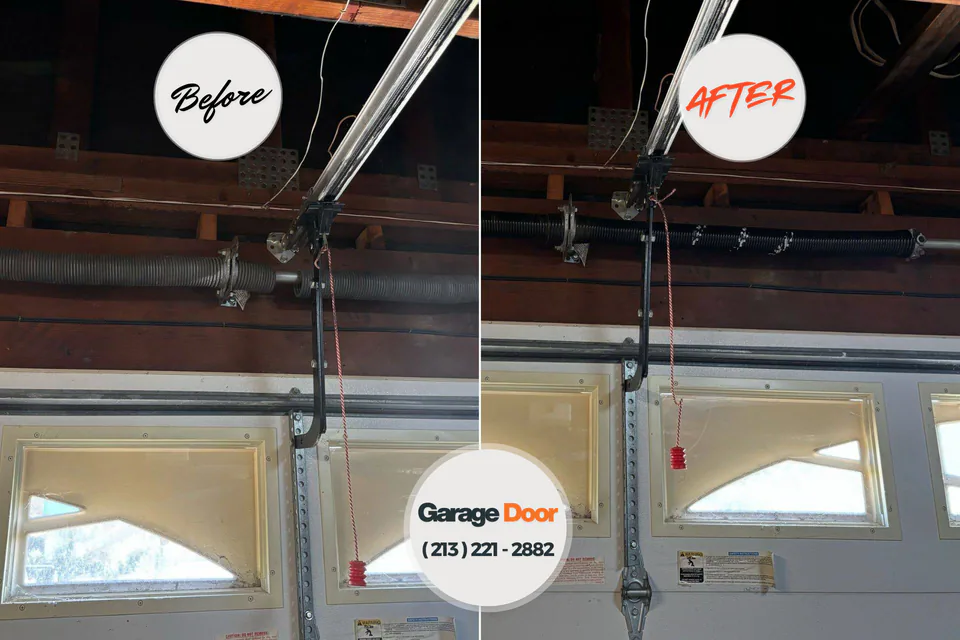 Before and after: garage door repair Rolling Fork, MS